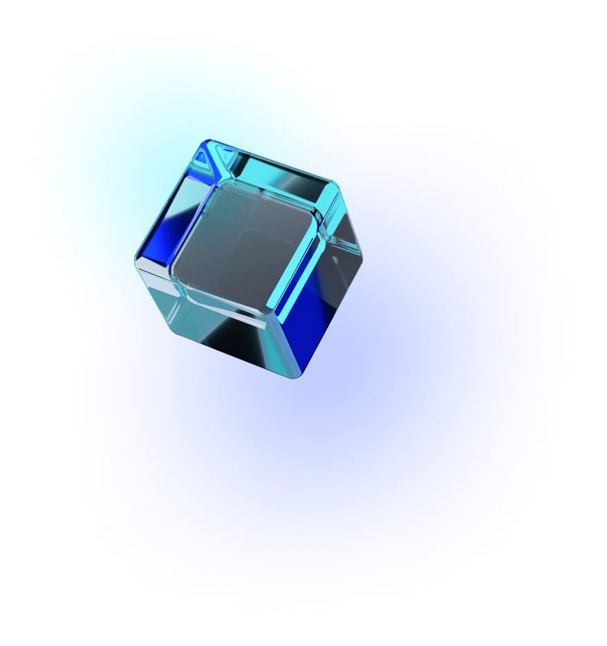 сине-бирюзовый куб